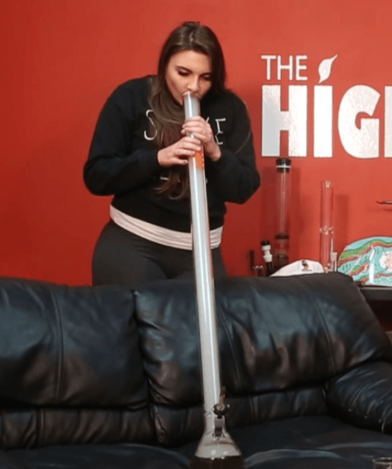 macdizzle hitting zam 4 foot bong
