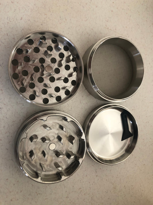 big 2.5" 4-piece stainless steel grinder