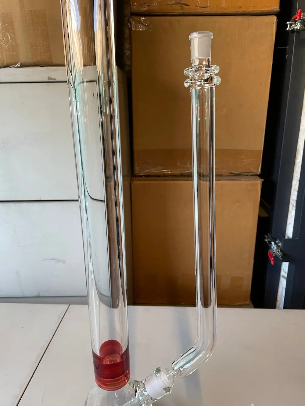 long glass 17 inch angled downstem extender