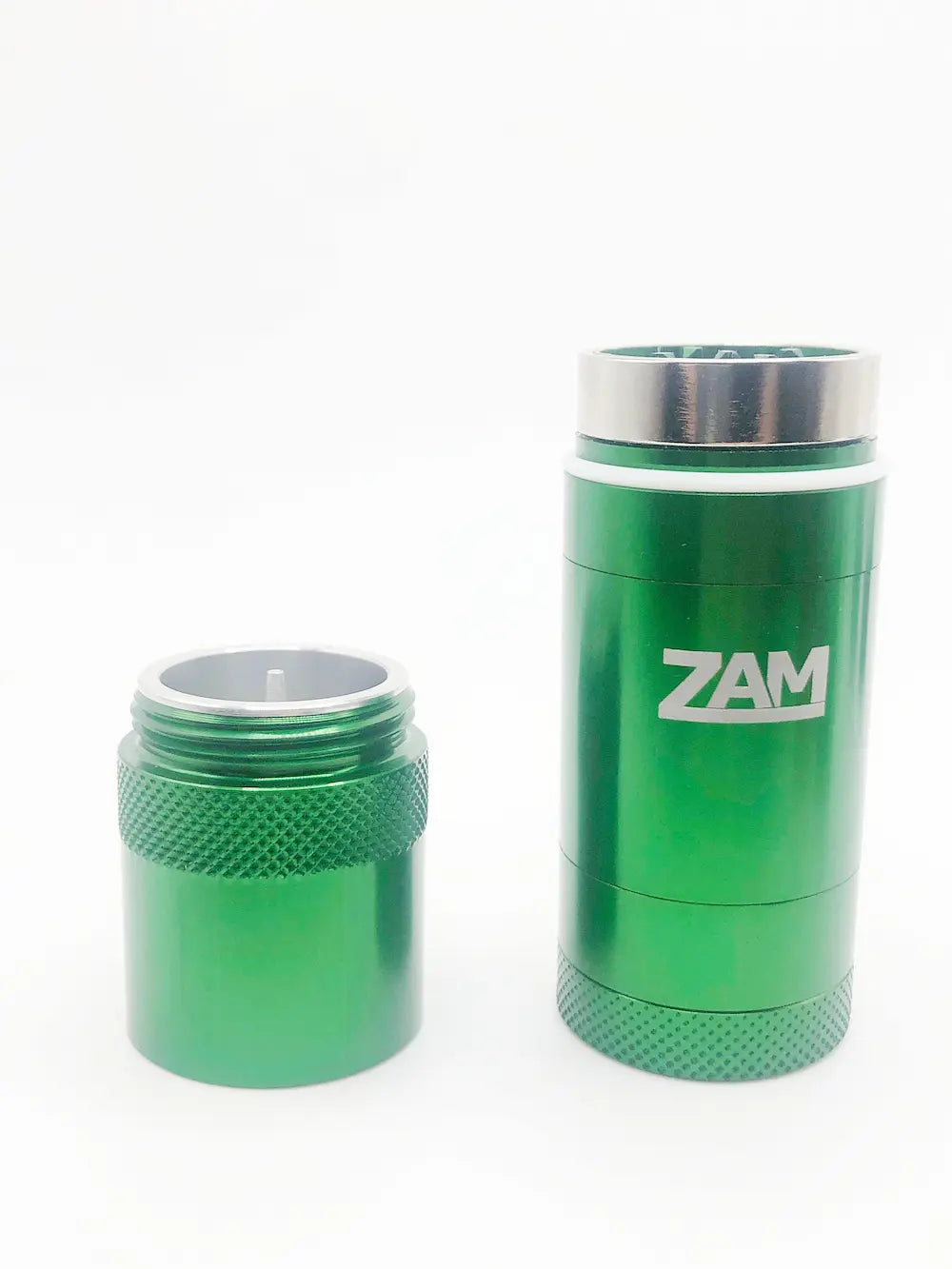 green pocket grinder with de-bowler 