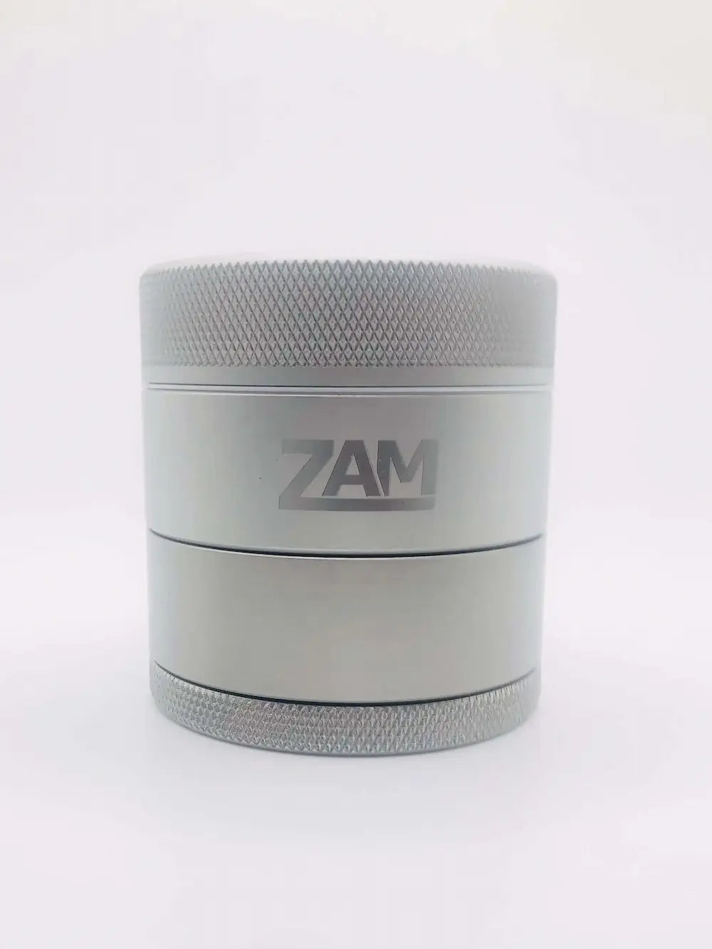 silver ZAM 4 piece FullMag threadless grinder