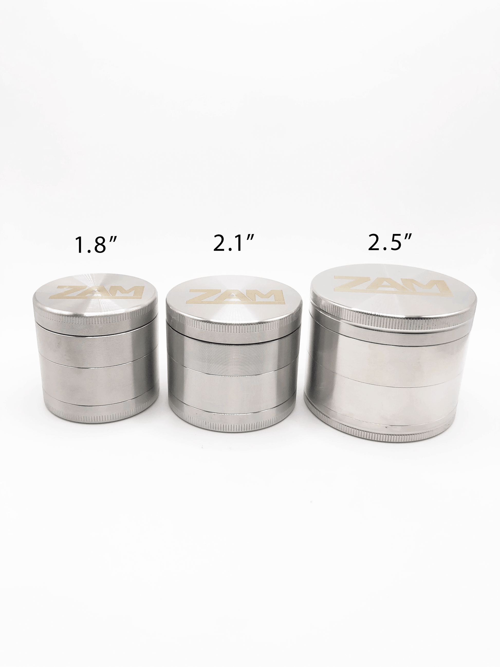 size comparison of stainless steel zam grinders